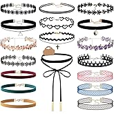 Palotay Black Choker Necklace Set Velvet Lace Choker Daisy Gothic Punk Classic Choker