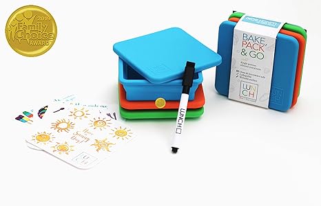 Amazon.com: LUNCH SQUARES KIT Cajas de almuerzo de silicona ...