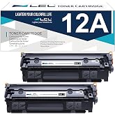 LCL Compatible Toner Cartridge Replacement for HP 12A Q2612A LaserJet 1010 1015 1012 1018 1020 1022 1022n 1022NW 3015 3030 3020 3050 3052 3055 M1005 M1319 M1319F (2-Pack Black)
