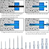 Yibaijia 164 Pcs Screws and Wall Plugs Set M3.5/M4/M5/M6/M8 with Plugs view 5