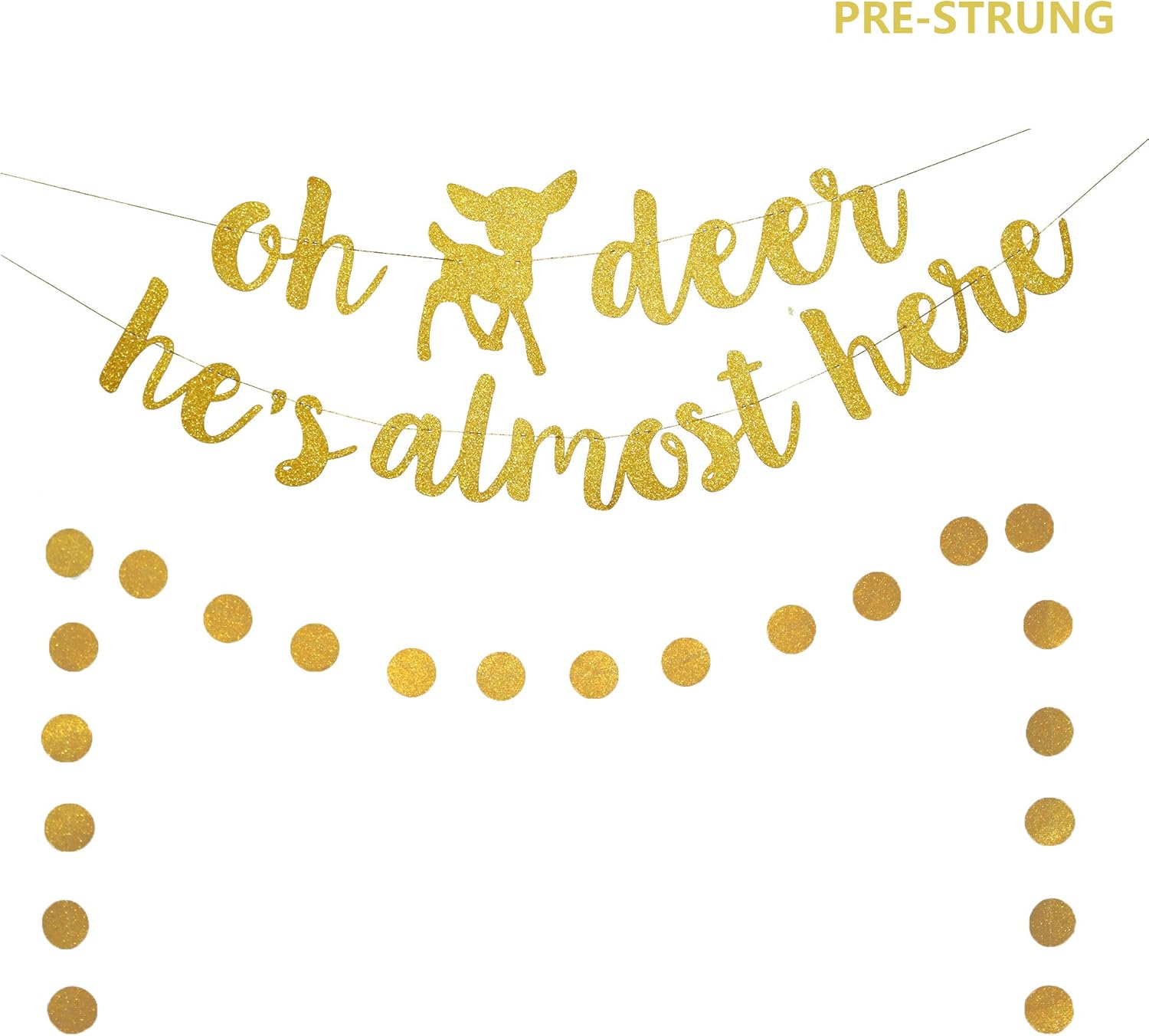 Amazon Com Oh Deer Banner Oh Deer He S Almost Here Banner For