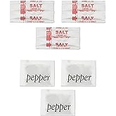 Perfect Stix - Salt and Pepper Packets-200 Salt and Pepper Packets Combo -100 of Each (200 Total Packets)