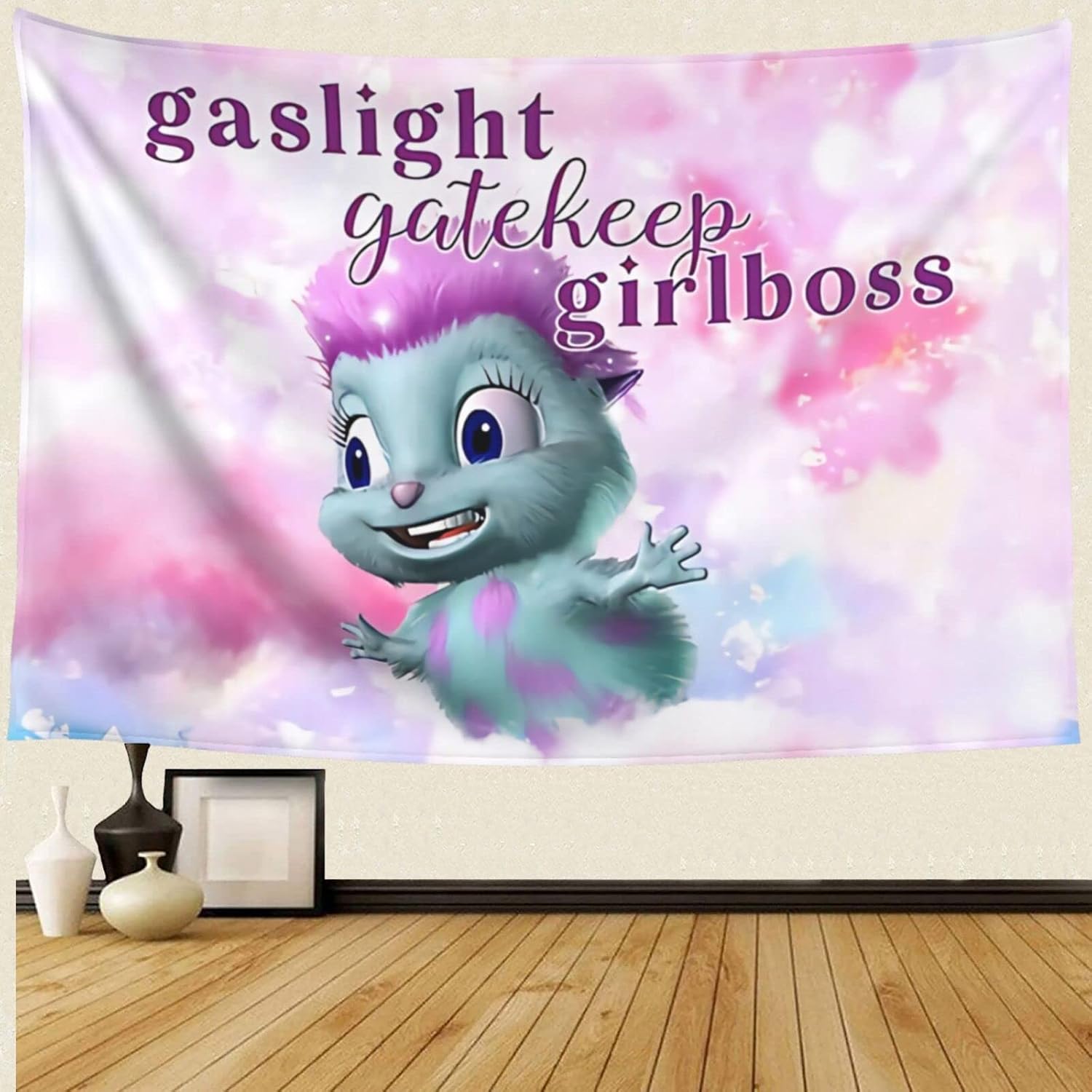 Tapestries - ZAIRUIKE Bibble Tapestry, Beliefs Happiness Tapestries, Gaslight Gatekeep Girlboss Tapestries Wall Hanging Banner Wall Art Background Home Decorations Bedroom Living Room College Dorm Decor 30