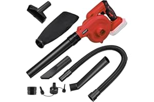OICGOO Cordless Leaf Blower for Milwaukee M18 Battery, Electric Jobsite Air Blower, Variable Speed Up to 150MPH,2-in-1 Handle Electric Blower and Vacuum Cleaner (Battery Not Included)