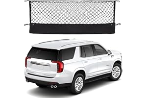 HACYIKEE Envelope Style Cargo Net Compatible with Chevrolet Chevy Tahoe, GMC Yukon New 2025 2024 2023 2022 2021 2020 2019 2018 2017 2016 2015 Trunk Car Rear Tailgate Netting