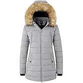 wantdo Women's Warm Winter Coat Heavy Puffer Jacket Parka with Fur Trimmed Hood