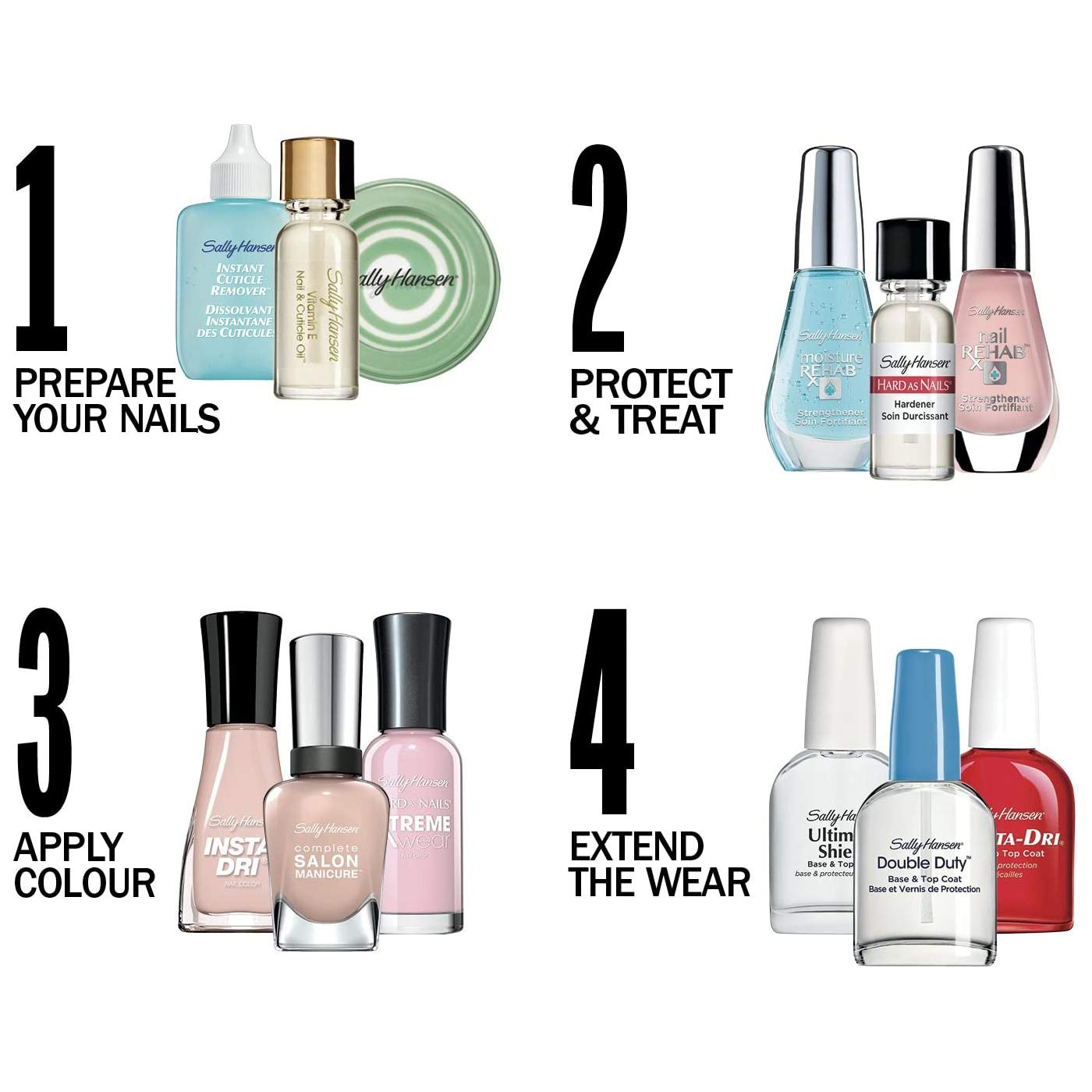 Sally Hansen Maximum Growth®, Nail Strengthener, Base Coat, Nail Protectant, Triple Protein and Silk Formula - Image 6