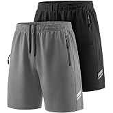 Bigant Boys Shorts Athletic Quick Dry Running Soccer with Zipper Pockets | Kids Youth Teen Basketball Reflective Strips Adjustable Drawstring Breathable Lightweight Stretchy Roomy-fit Sport Activewear