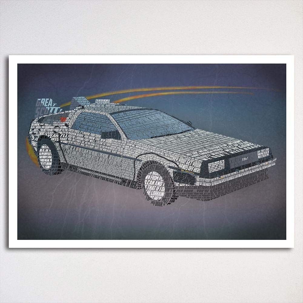 Amazon Com Back To The Future Word Art Poster Typography Art