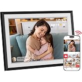 Frameo Digital Picture Frame &ndash; 10.1 Inch Smart Wi-Fi Photo Frame with Easy App Connection, Gift for Women, Mom, Grandma, Wife, Girlfriend, Wedding Share Memories Instantly via Free App