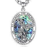 CELESTIA 925 Sterling Silver St. Michael/St. Christopher/St. Benedict/St. Gabriel/Virgin Mary/Jesus/Caravaca/Metatron/Seal of Seven Archangel Medals for Men Women Religious Gifts