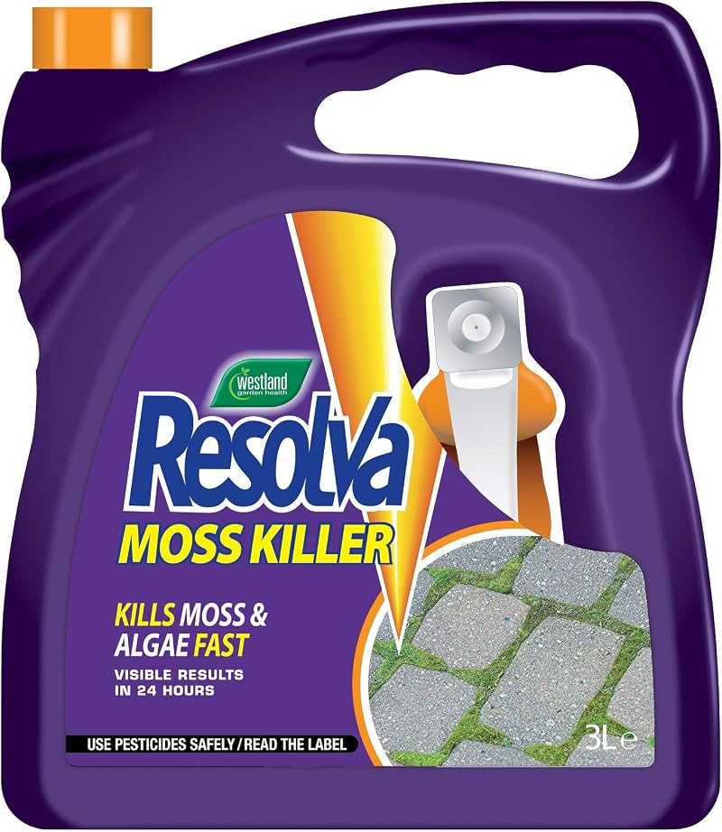 Resolva Moss Killer Ready to Use 3L Moss Control Block Paving Decking