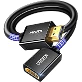 UGREEN Cabo de extensão HDMI Extensor HDMI 4K Cabo adaptador macho para fêmea de 1,5 pés compatível com Roku TV Stick PS5 PS4