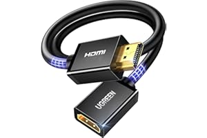 UGREEN HDMI Extension Cable 1.5ft, Male to Female Cord Supports 4K 60Hz 3D HDR for Oculus Rift, PS4 PS3, TV Stick, Switch Lit