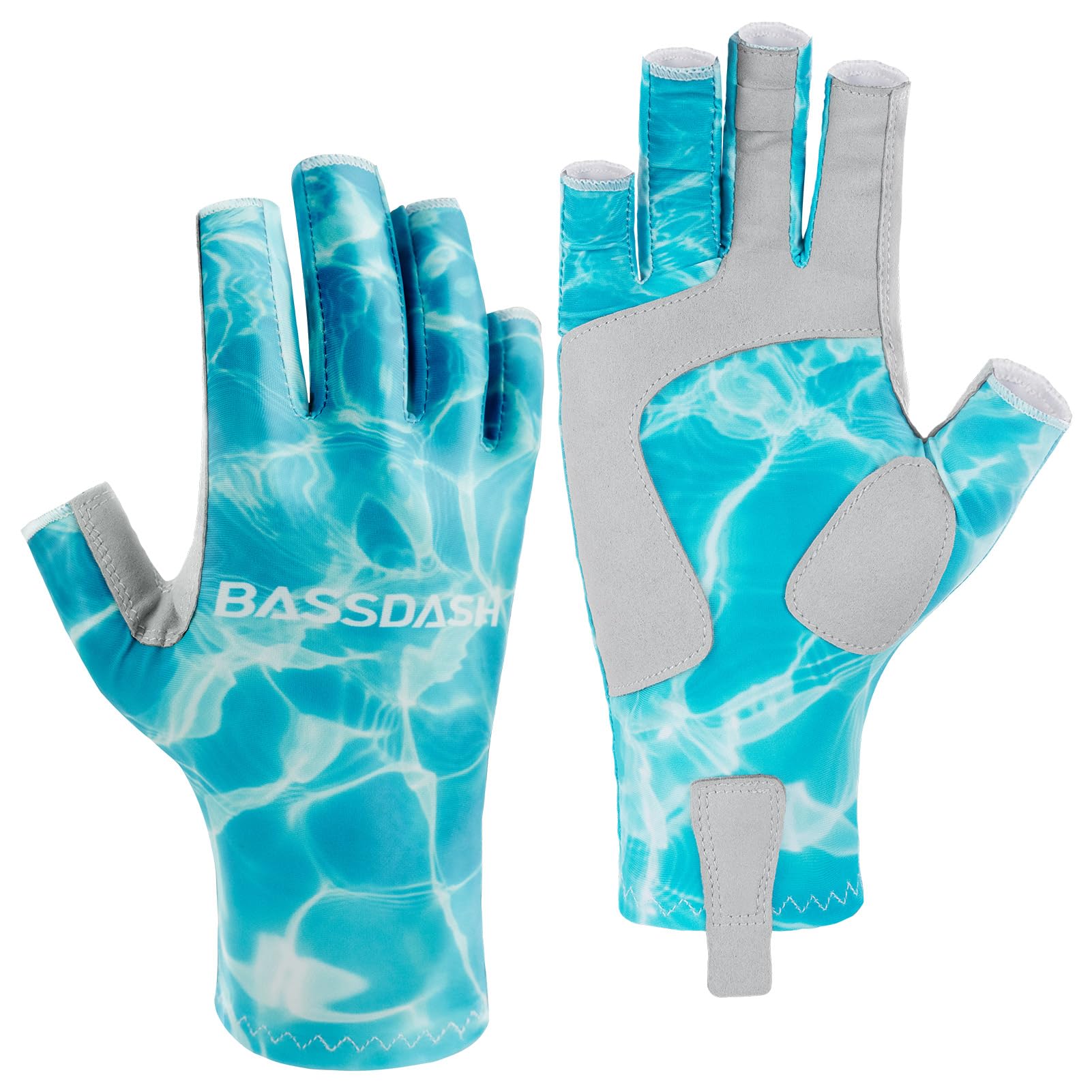 Bassdash ALTIMATE UPF 50+ Women’s Fishing Gloves UV Sun Protection Fingerless Gloves for Kayaking Paddling Hiking Cycling Driving Shooting Training