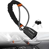 YUFANYA Steering Wheel Lock Seat Belt Lock Anti Theft Device 2 Keys Black