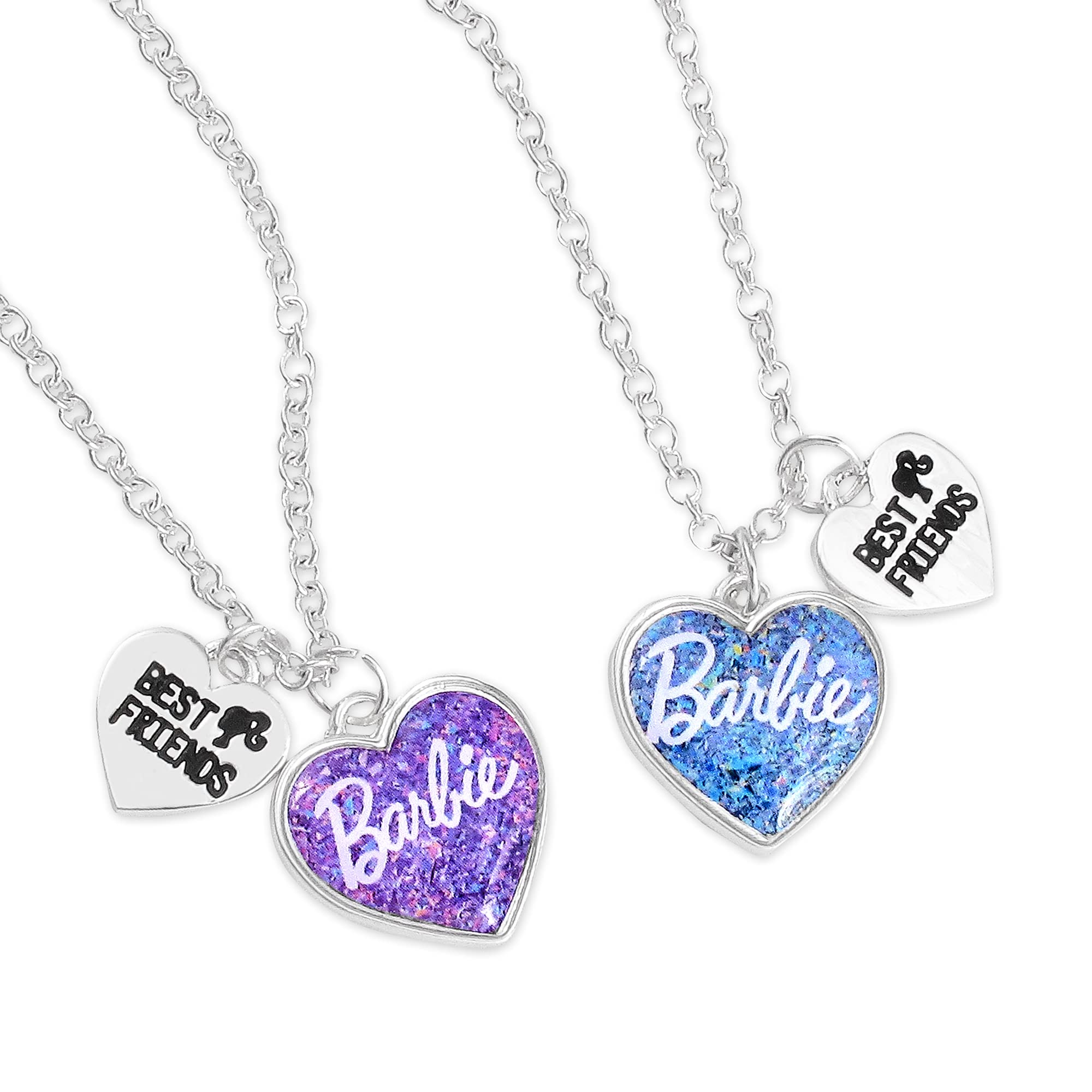 Barbie Best Friends Heart Necklace Set, Pink