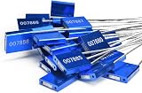 Lzbignun 50pcs Blue Cable Security Seals Numbered Tamper Proof Metal Wire view 2