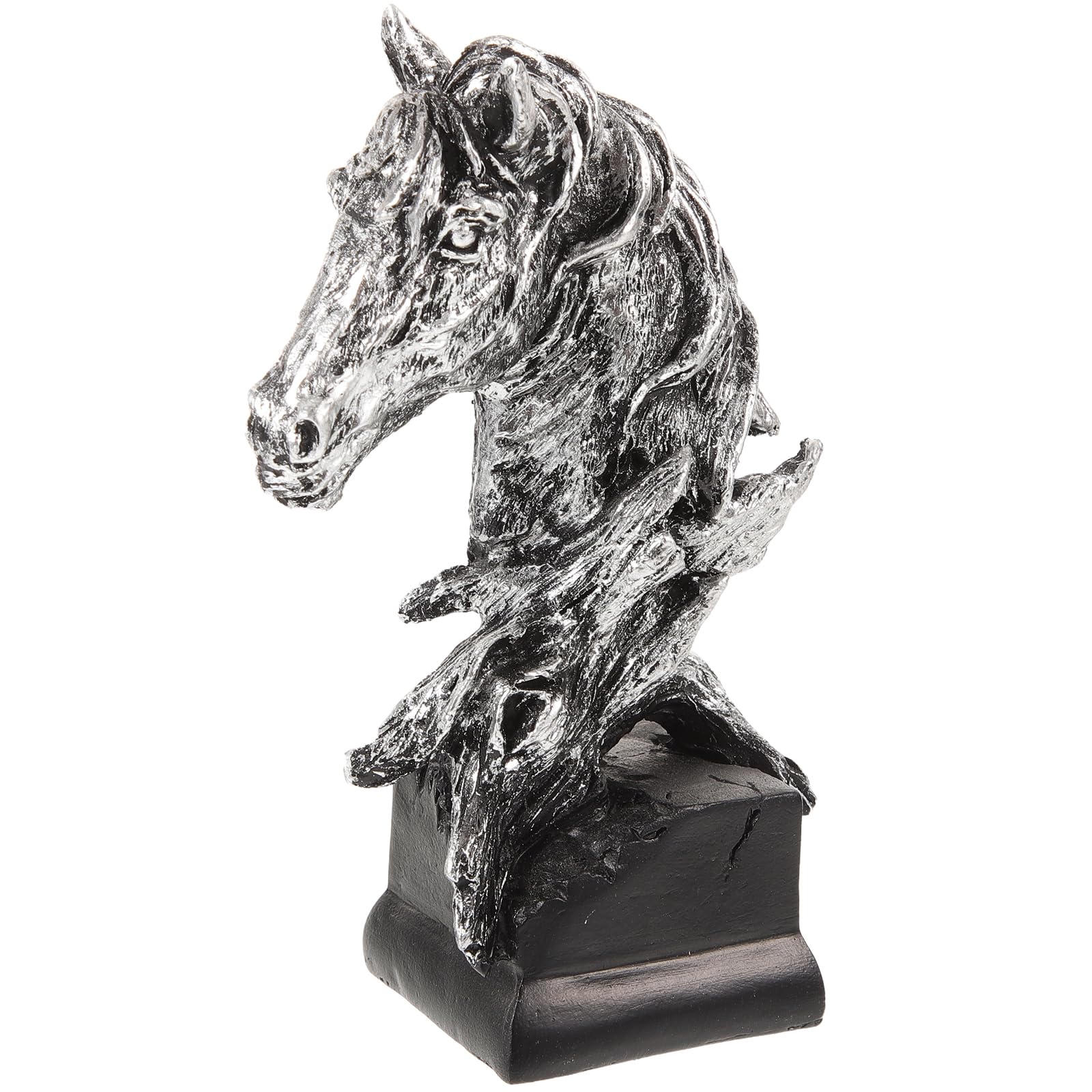 Garneck Horse Statue Horse Bust Sculpture Animal Statue Resin Horse Sculpture Crafts Modern Home Office Decoration Sandstone