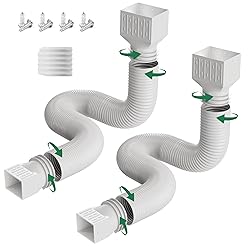 2 Pack Rain Gutter Downspout Extensions, Upgraded