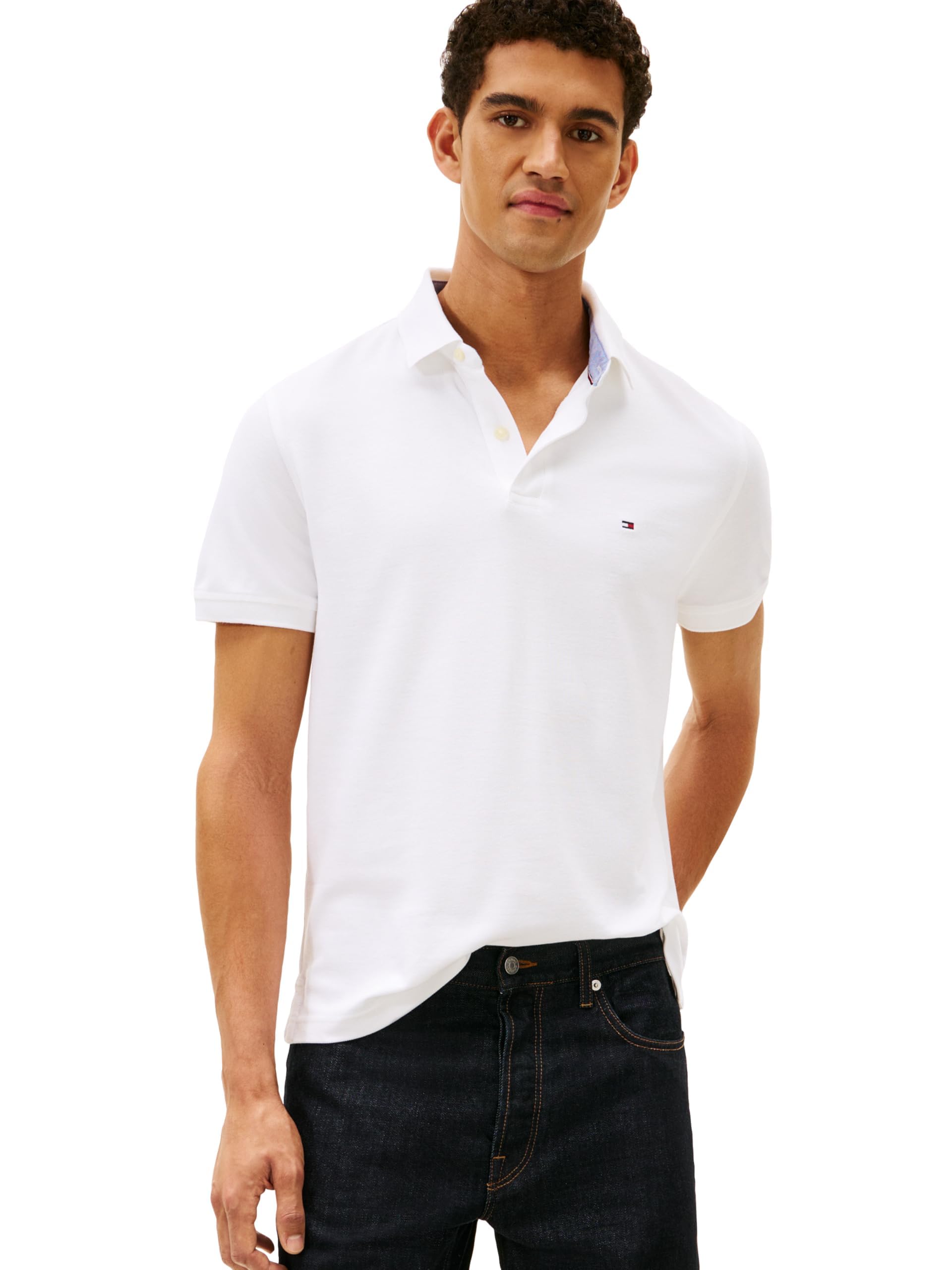 Tommy Hilfiger Men's Big & Tall Short Sleeve Polo Shirt in Customs-Fit Image