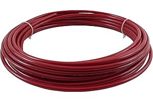 Mytee Products 1/2" OD x 50' Red SAE J844 Nylon Air Brake Tubing DOT Approved | Pneumatic Nylon Air Line Hose for Brake System