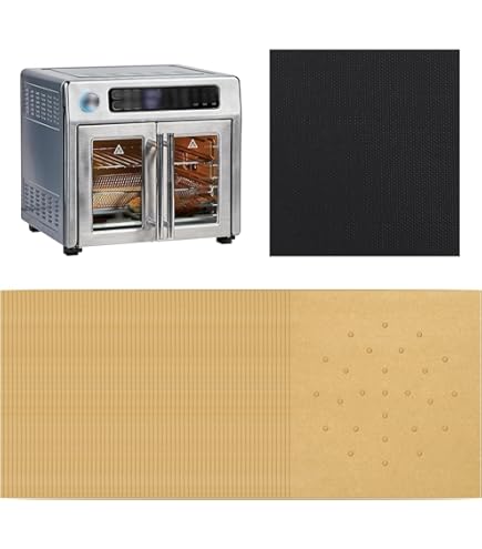 GOAUS 175 Pcs Parchment Paper Liners 9x11 Inch - Perforated Air Fryer & Toaster Oven Sheets, Fits Ninja, Cuisinart, Breville