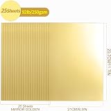 Uncle Paul Golden Mirror Cardstock 25 Sheets 250gsm A4 297x210mm view 2