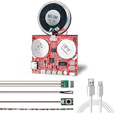 Sound Module, JRGKJCP 16MB Push Button, Magnetron,Light Control Activated Recordable Voice Sound Chip Module with Light Strip,Speaker,for Greeting Card Audiobook, Xmas Presents Boxes, Kids's Toys.