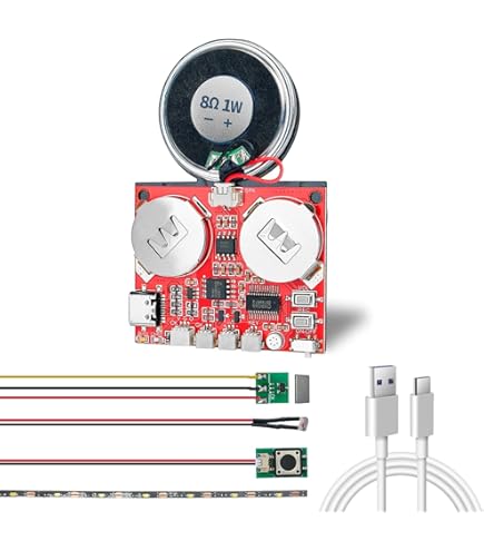 Modulo Audio MP3 Per Cosplay | Con 4 Pulsanti E LED | Registrabile USB-C | Per Costumi E Accessori - Foto 12