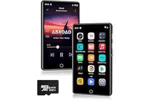 80GB MP3 Player with Bluetooth and WiFi- SWOFY M503Pro Mp3 & Mp4 Music Player 4" HD Full Touch Screen with Spotify, Amazon Music,Android MP4 Music Player for Kids Black