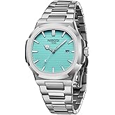 NIBOSI Men Watches Analog Quartz Stainless Steel Military Watches for Men Waterproof Business Classic Wrist Watch with Date