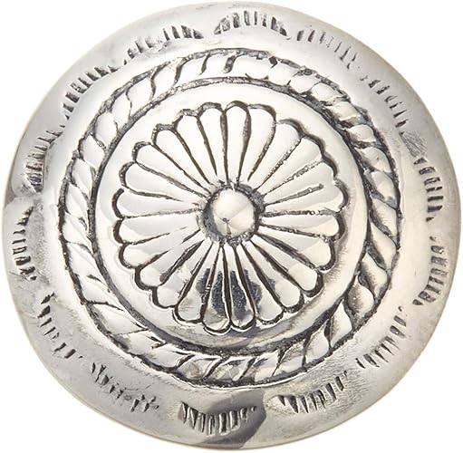 Amazon Co Jp アクセサリーショップピエナ シルバー925製 レザークラフト さいふ ケース カスタムパーツ バッグ 革財布 コンチョのみ インディアン ボタン mm コンチョ レディース メンズ ループ式 ジュエリー