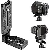 Uelkr DSLR Camera L Bracket Quick Release Plate Vertical Horizontal Switching Tripod with 1/4" Screw, Camera Mount Compatible with Canon Nikon Sony DJI Osmo Ronin Zhiyun Stabilizer Tripod Monopod