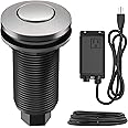 KRAUS Garbage Disposal Air Switch Kit in Spot-Free Stainless Steel with Push Button, AC Adapter, Power Cord, and Air Tube Included, KWDA-100SFS