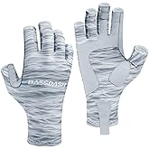 BASSDASH ALTIMATE UPF 50+ Women’s Fishing Gloves UV Sun Protection Fingerless Gloves for Kayaking Paddling Hiking Cycling Driving Shooting Training