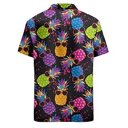 HUGLAZY Pineapple Hawaiian Shirt for Men Sunglasses