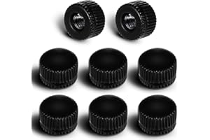 PRETWAD 8 Pack M4 Screw Caps for Light Fixtures - Black Ceiling Lamp Shade Holder Replacement Parts, Lamp Screw Cap Cover, Lamps Finals Decorative Hardware Lamps Knob Nuts for Chandeliers & Wall Lights