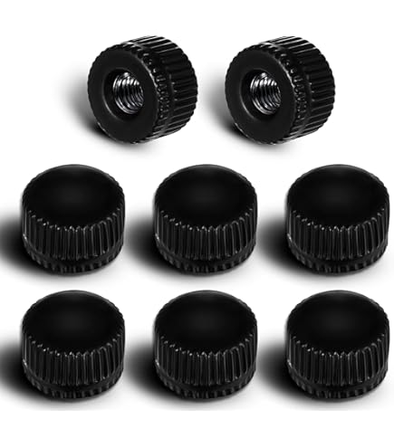 YALOJE 10pcs M4 X 9 Mm Thread Cap Knob, Plain Carbon Steel Cap Screw Cover, Decorative Screw Caps Cover For Light Fixture Fastening, Black Ball Knob Caps For Lamp Decoration, DIY Crafts