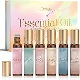 SALUBRITO Essential Oil Roll On Gift Set, Aromatherapy Oil with Roller Ball for Body Skin, Massage, Wellness Essential Oil Gift for Women and Men