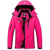 MOERDENG Women's Waterproof Ski Jacket Warm Winter Coat Hooded Snowboarding Jacket Snow Coat