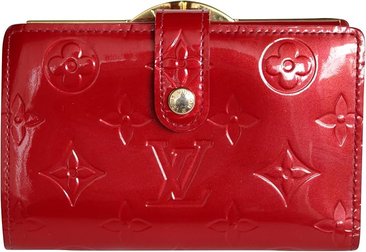 Amazon ルイヴィトン Louis Vuitton 新型 ヴェルニ ポムダムール 赤 がま口 二つ折り 財布 サイフ ブランド M 中古 財布