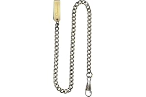 TREEWETO Pocket Watch Vest Chain 14.7 inch (37.5 cm) Bronze/Silver/Black/Gold