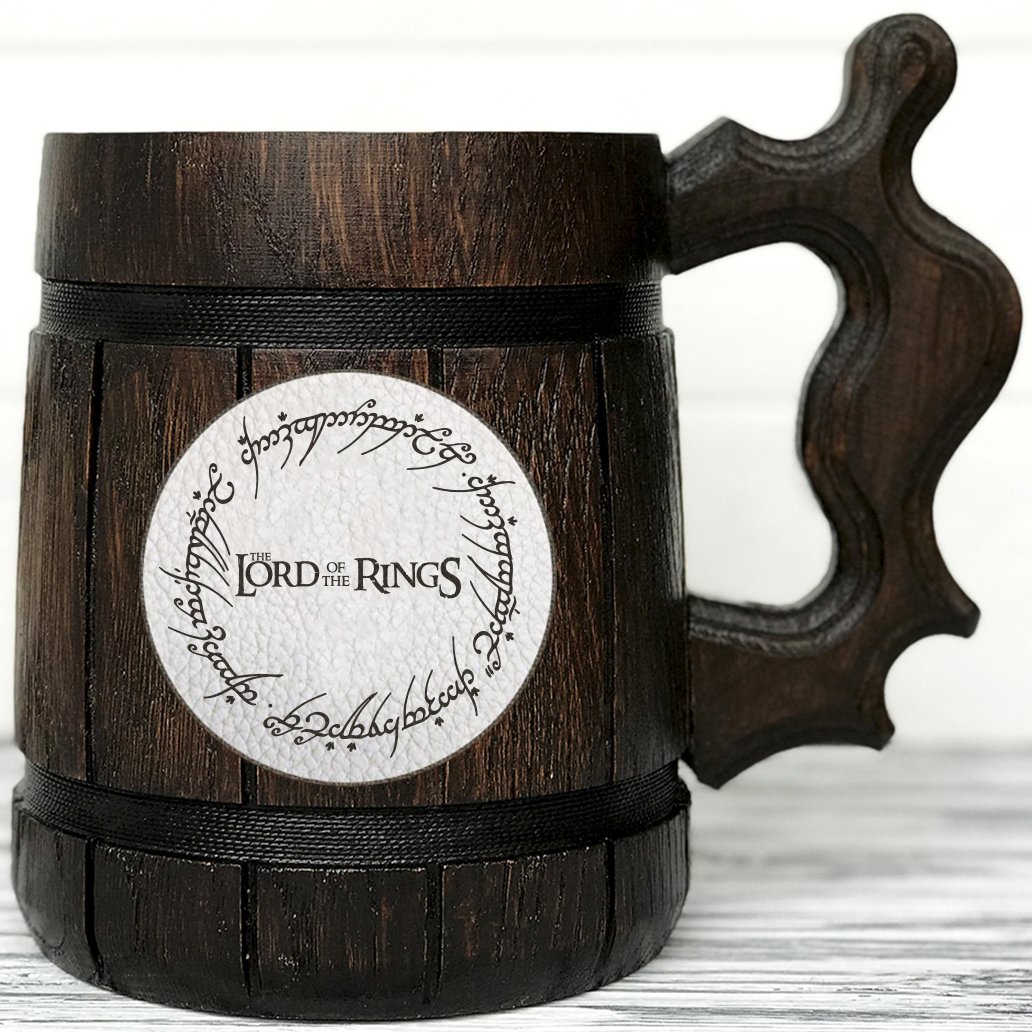 Amazon.com: Lord Of The Rings Mug / One Ring Wooden Beer Mug. Wood Mug