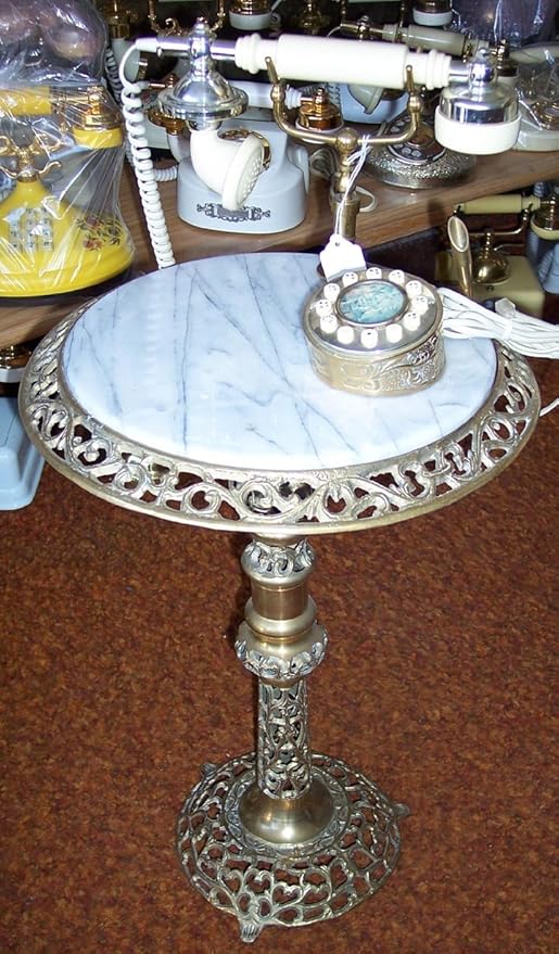 Old Antique Marble Table Top Telephone Touch Tone Other