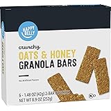 Amazon Brand - Happy Belly Crunchy Oats & Honey Granola Bars, 6 Count