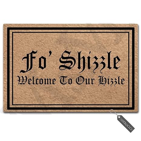 Amazoncom Msmr Doormat Entrance Floor Mat Fo Shizzle Welcome To