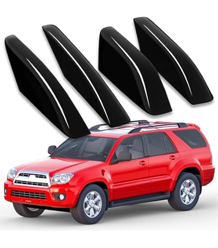 RAV4 4-Piece Black Roof Rail End Cover Set For Toyota RAV4 XA30 2006 2012 Plastic Direct K 556867 - Foto 14