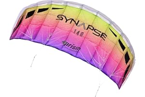 Prism Kite Technology Synapse 140 Dual-line Parafoil Kite - an Ideal Entry Level Kite for Kids and Adults to Dual-line Kiting, Plasma