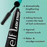 e.l.f. Lash XTNDR Mascara Long-Lasting Buildable Tubing Formula Pitch Black view 3